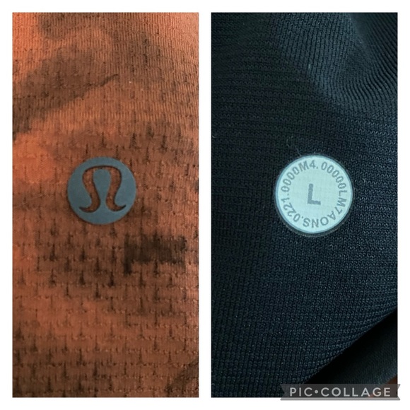 Lululemon Textured Tech Short 7" Diamond Dye Warm Coral Seared Grey Orange Large - Picture 11 of 11